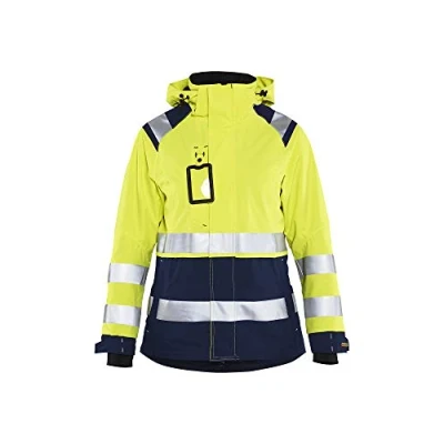 Afbeelding van Blaklader Dames Shell jack High Vis 4904 1987 Geel/Marineblauw