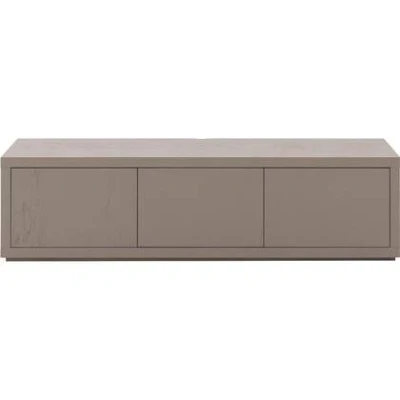 Afbeelding van Goossens Tv Meubel Barcelona, 3 Kleppen Met Kabeldoorvoer Hout Bruin