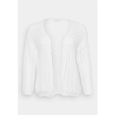 Afbeelding van ONLY Carmakoma Carnola LIFE OPEN Cardigan Vest, Dames, Maat: M 46/48, Cloud dancer