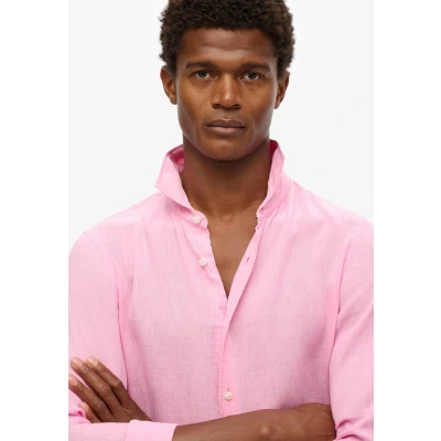 Afbeelding van Superdry Vacation LONG Sleeved Overhemd, Heren, Maat: XXL, Coastal pink