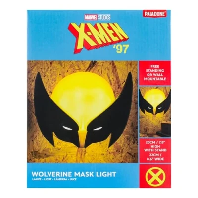 Afbeelding van Paladone Wolverine maskerlamp officieel gelicentieerd product van Marvel, X Men wandlamp of vrijstaande lamp, stroomvoorziening via USB op batterijen