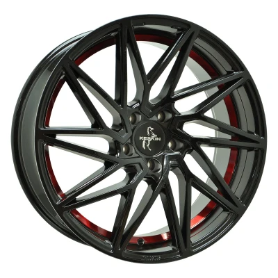 Afbeelding van KESKIN 5 gat 20duim 112mm lichtmetalen Velg KT20 FUTURE mat zwart rode undercut KT208520511230BPRI