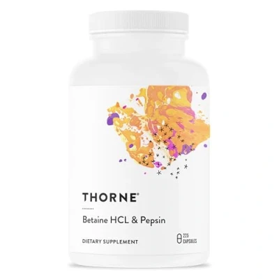Afbeelding van Thorne Betaine HCL &amp; pepsine 225 capsules