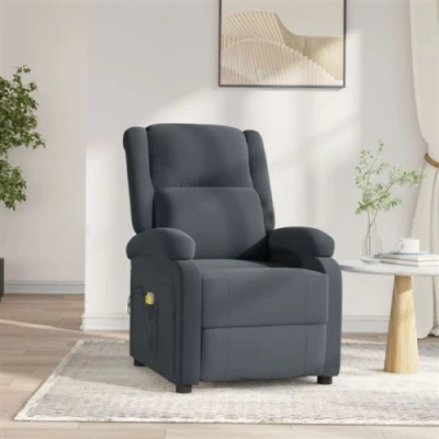 Afbeelding van vidaXL Massagestoel elektrisch fluweel donkergrijs