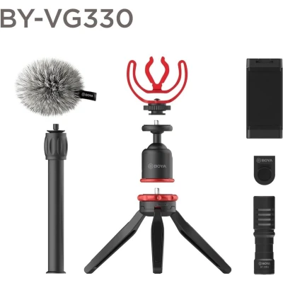 Afbeelding van BOYA BY VG330 Tripod Voor Smartphone /Actiecamera 3 poot/poten Zwart Rood