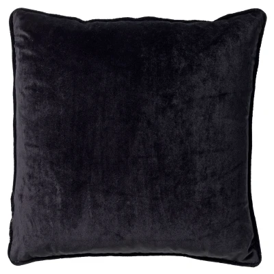 Afbeelding van Dutch Decor FINN Sierkussen 60x60 cm velvet effen kleur Raven zwart