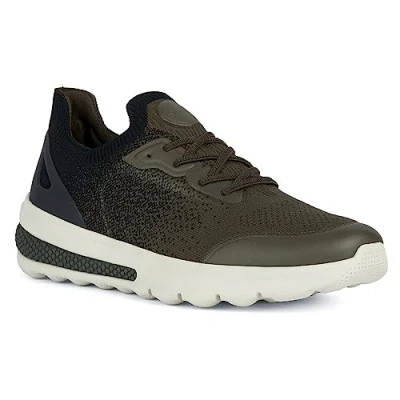 Afbeelding van Geox U Spherica Actif Sneakers laag, Heren, Maat: 41, Military black Textiel/ synthetisch
