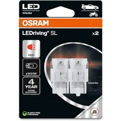 Image de 2 ampoules osram ledriving w21w 12v 1,4w