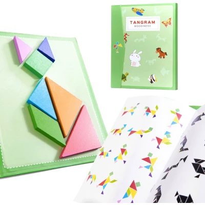 Afbeelding van Tangram Voor Kinderen Magnetisch Puzzel 3D Blokken Magneetblokken 7 el.