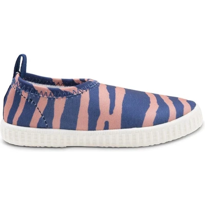 Afbeelding van Swim Essentials Antislip Waterschoenen Kinderen Blauw Oranje Zebra maat 26 Valt 1 kleiner