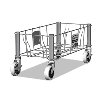 Afbeelding van Rubbermaid Commercial Products Slim Jim 1968468 afvalverzamelstandaard met ventilatiekanalen, roestvrij staal