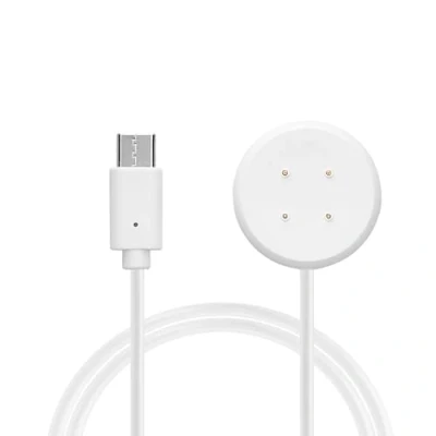 Afbeelding van kwmobile USB oplaadkabel type c geschikt voor Google Pixel Watch 3 / 2 Fitbit Versa 4 Ace LTE Kabel smartwatch in wit