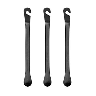 Afbeelding van 3 stuks fietsbandenlichters van roestvrij staal, fietsbandenwisselgereedschap, fietsbandenreparatiegereedschap hoogwaardig koolstofstaal, zwart