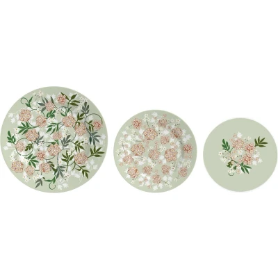 Afbeelding van Bordenset DKD Home Decor 18 Stuks Porselein (27 x 27 3 cm)