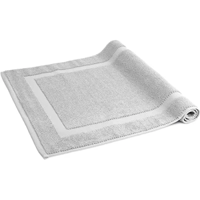 Afbeelding van herzbach home Badmat, 100% katoen, douchemat, 1000 g/m², absorberend, wasbaar (zilvergrijs, 50 x 80 cm)