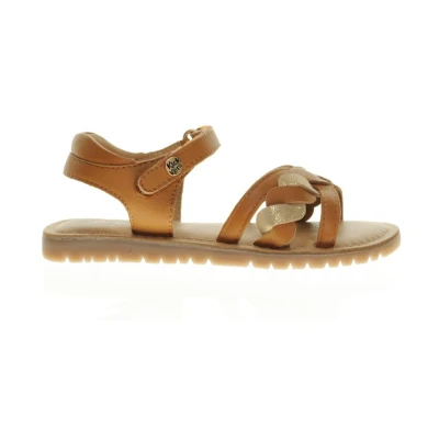 Afbeelding van Kickers Betty Sandalen voor kinderen, Maat: 34, Camel Leer