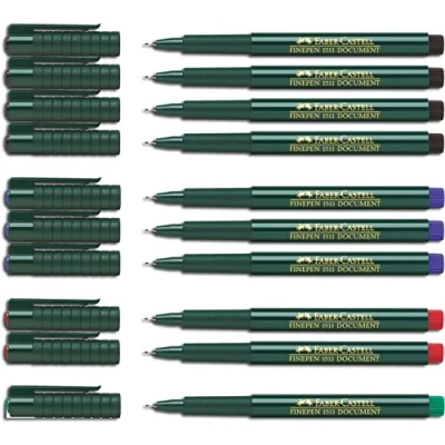 Image de FABER CASTELL Lot de 10 Stylo feutre Fineliner FINEPEN1511