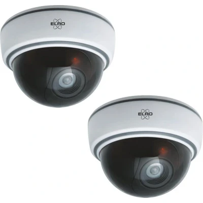 Afbeelding van ELRO CDD15F Indoor Dummy Dome Camera met Flash Light 2 Pack