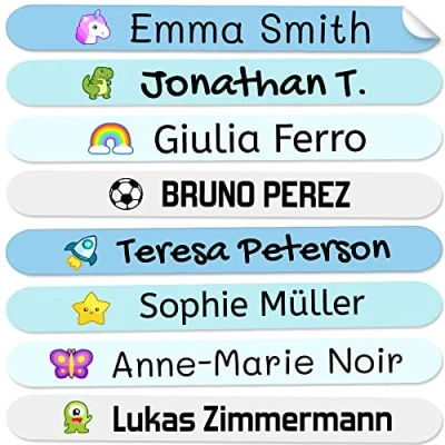 Afbeelding van 50 stickers voor potloden en pennen, 4&#039;2 x 0&#039;5 cm, kleuterschool school
