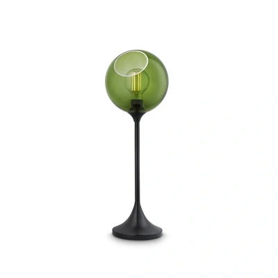 Afbeelding van Ballroom tafellamp, groen, glas, mondgeblazen, dimbaar