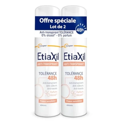 Afbeelding van ETIAXIL Antitranspirant Matig zweten Oksels Tolerantie Aerosol 150 ml 2 stuks
