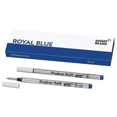 Afbeelding van Montblanc 124500 navulverpakking voor fijne viltstift rollerball 2 x Royal Blue blauw B maat L