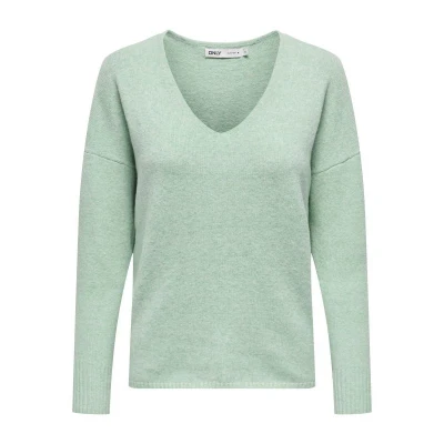 Afbeelding van Only Trui Onlrica Life L/s V neck Pullo Knt N 15224360 Lichen/w Melamge Dames Maat XS