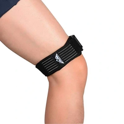 Afbeelding van supregear Patella Steunband, ITB Knieriem, Verstelbare en Comfortabele Iliotibiale Knie Strap Ademend met Compressie Zwart