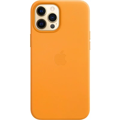 Afbeelding van Apple origineel Leather MagSafe Case iPhone 12 Pro Max California Poppy MHKH3ZM/A