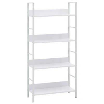 Afbeelding van Boekenkast met 4 schappen 60x27,6x124,5 cm spaanplaat wit