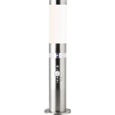 Afbeelding van Brilliant G46789/82 Bole Staande buitenlamp met bewegingsmelder Spaarlamp, LED E27, vast ingebouwd 60.84 W RVS