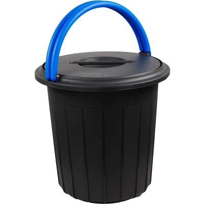 Afbeelding van Prullenbak met Deksel voor Afvalscheiding 25L, Recycle Vuilnisbak, Afvalbak