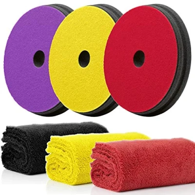 Afbeelding van detailmate Koch Chemie polijstset MicroCut pad 150 x 23 mm + Heavy Cut 3 microvezeldoeken 40 cm 550 g/m²