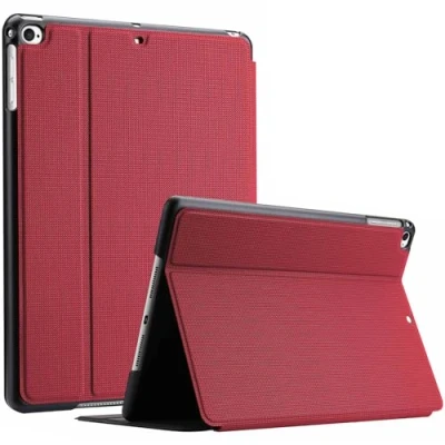 Afbeelding van ProCase Hoes voor iPad 9,7 inch, 6, 5, Air 2, 1, model: A1893 A1954 A1822 A1823 A1566 A1567 A1474 A1475 A1476, beschermhoes met valbescherming, stabiele magnetische klep rood