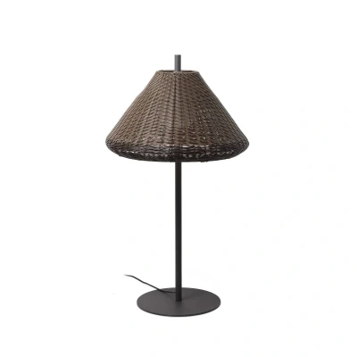 Afbeelding van Saigon terraslamp, bruine rieten kap