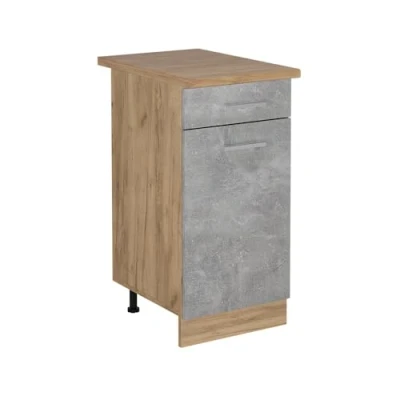 Afbeelding van Vicco Keukenonderkast R Line, Beton/Krachtige Eik goud, 40 cm , WB