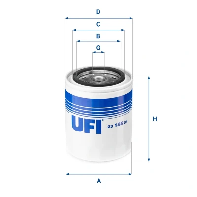 Afbeelding van UFI 23.185.01 Oliefilter 3/4 16 UNF Met een terugloopbeveiligingskleppen