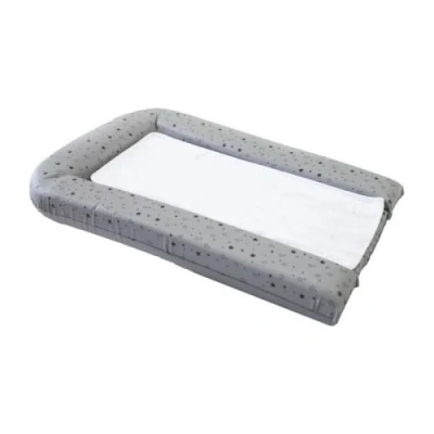 Image de domiva matelas langer pvc + 2 éponges amovibles gris imprimé étoiles