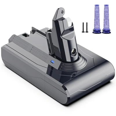 Afbeelding van Morpilot 4600 mAh batterij voor Dyson V6 DC62 SV03 DC58 DC59 DC61 DC72 DC74 SV06 SV09 met 2 wasbare filters, 21,6 V