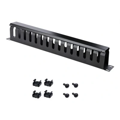 Image de StarTech.com panneau de gestion câbles horizontal 1U pour rack serveur Guide avec couverture d&#039;agencement