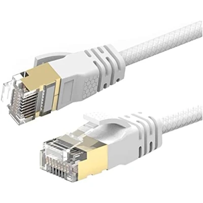 Afbeelding van Reulin 2 m Ultra Slim Gigabit Ethernet LAN netwerkkabel, snelheid tot 40 Gbits 1000 MHz, compatibel met Cat5 Cat6 Cat7 Cat7A+ router modem voor high speed netwerken