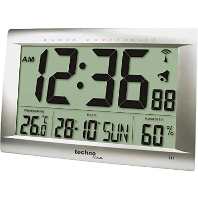 Image de Technoline WS8009 Horloge Radio Pilotée Noir