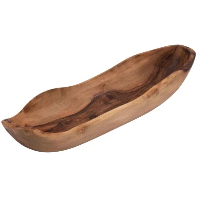 Afbeelding van Bowls And Dishes Pure Olive Wood Broodmand 40 X 6 Cm Lichtbruin