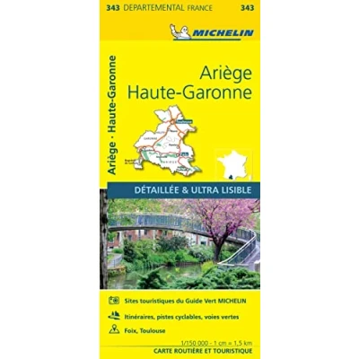 Afbeelding van Ariege, Haute Garonne Michelin Local Map 343