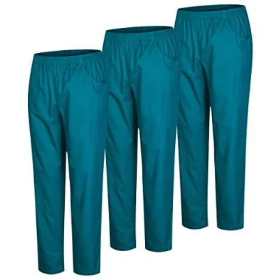 Afbeelding van MISEMIYA 3 delige set uniseks gezondheidsbroek uniform voor sanitair, Medicos werkbroek, Groen 3B 21