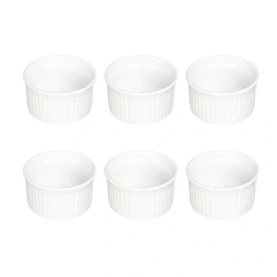 Image de FIVE Simply Smart Lot de 6 Ramequins Ronds Céramique 9cm Blanc