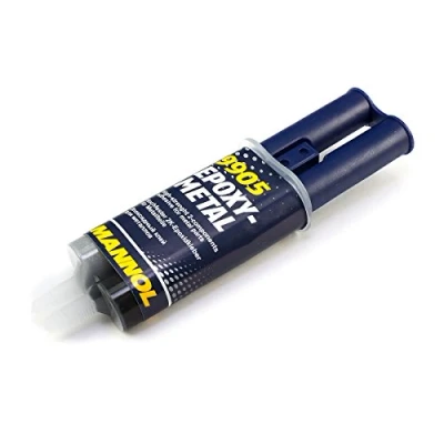 Afbeelding van MANNOL Epoxy Metal 9905 Epoxylijm, kit Blisterverpaking, Cartridge Zwart/Grijs 24