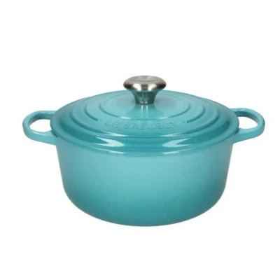Afbeelding van Le Creuset Gietijzeren Ronde Braadpan In Caribbean Blue 20cm 2,4l