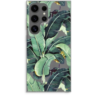 Afbeelding van Case Company® hoesje geschikt voor Samsung Galaxy S24 Ultra Bananenbladeren Soft Cover Telefoonhoesje Bescherming aan alle Kanten en Schermrand