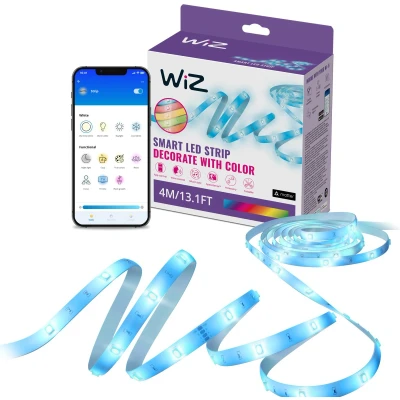 Afbeelding van WiZ RGB LED strip 4 meter Makkelijke installatie 16 Miljoen kleuren Muzieksynchronisatie RGB; één kleur tegelijk